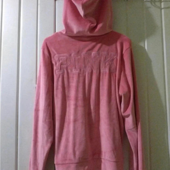 VS PINK velour hoodie-LARGE NWOT - Picture 2 of 5